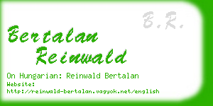 bertalan reinwald business card
